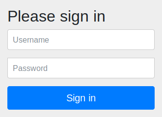 login page